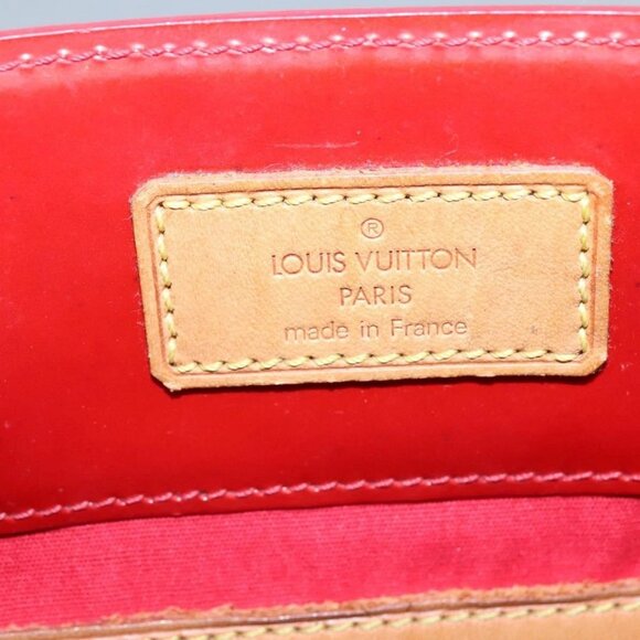 LOUIS VUITTON Monogram Vernis Reade MM Hand Bag Red Rouge - Picture 12 of 14